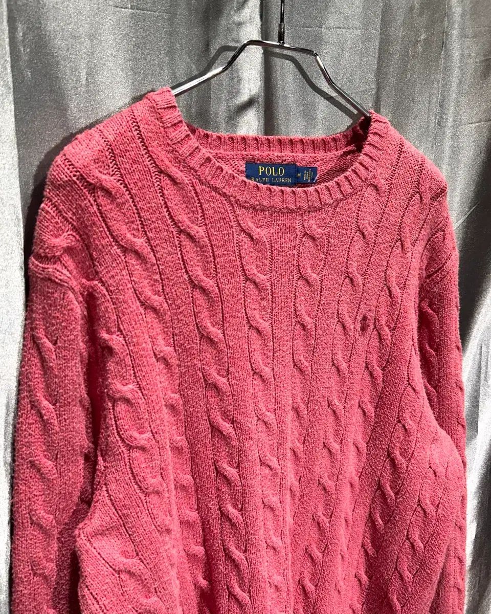 M ポロラルフローレン ピンク ポニー ケーブル ニット 6 5 安い ポロ