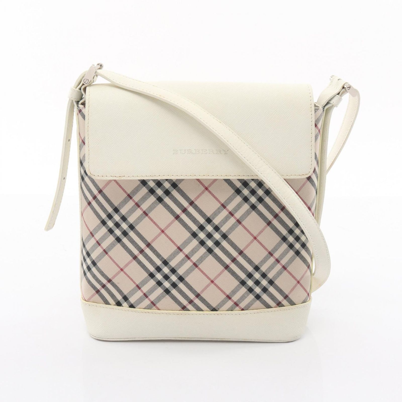 バーバリー BURBERRY ショルダーバッグ ノバチェック ホワイト 