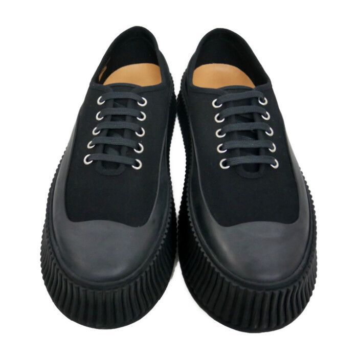 ジルサンダー　スニーカー　厚底　jilsander 38 プラットフォーム JIL SANDER ホワイトスニーカー