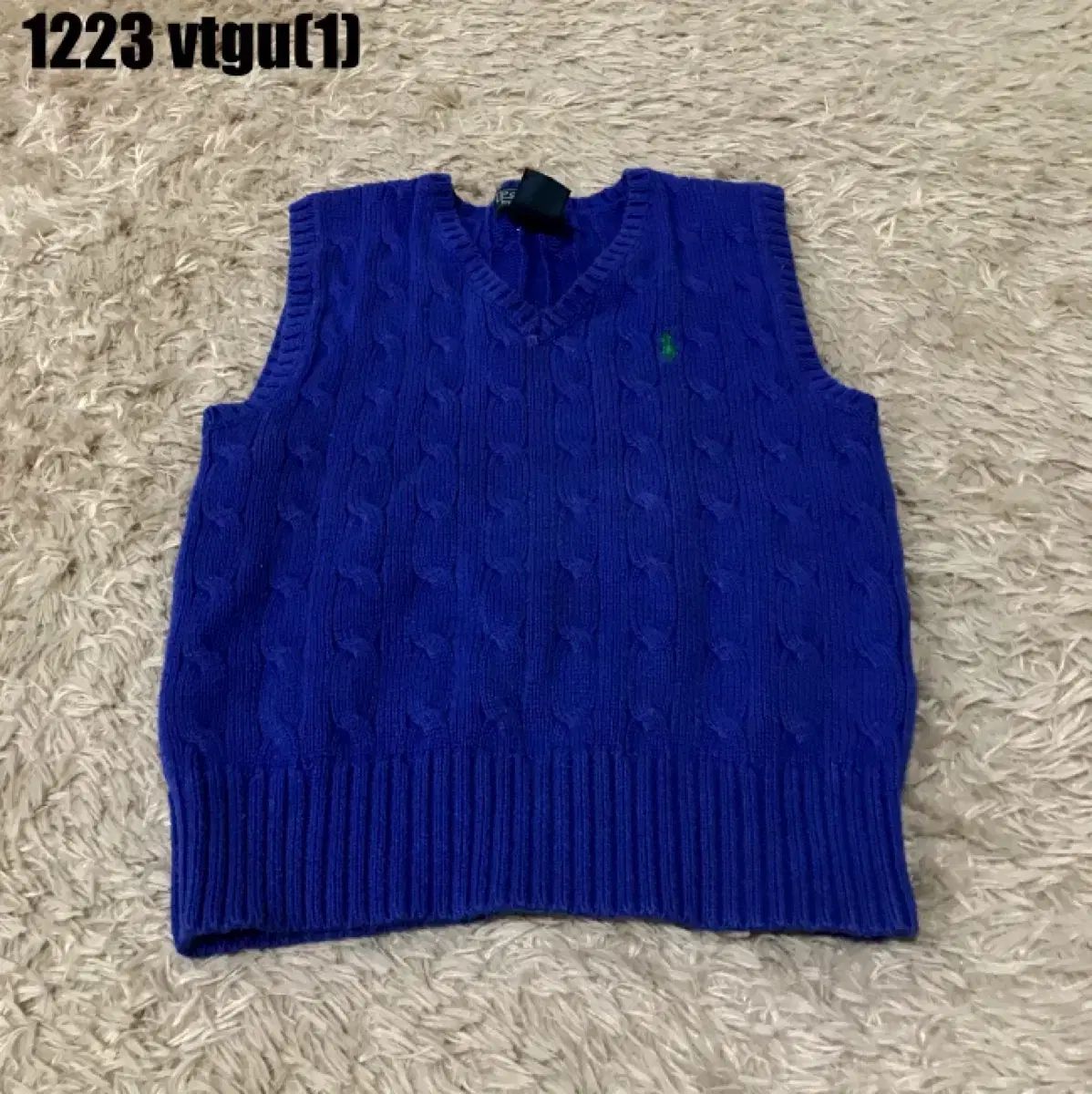 ポロラルフローレン ブルー ニット ベスト キッズ