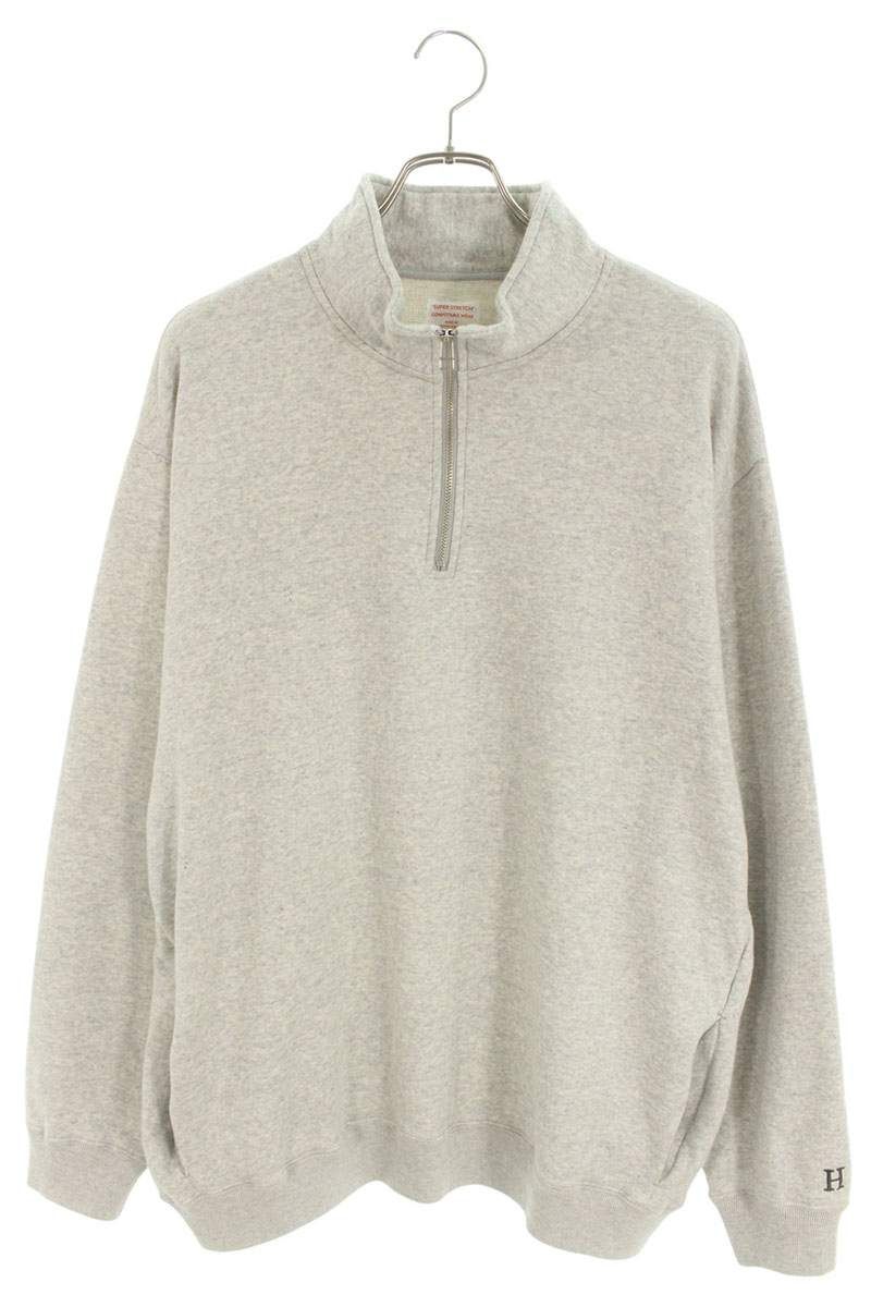 ハリウッドランチマーケット サイズ:4  1010135 CL0068 ハーフジップスウェット 中古 BS99 ハリウッドランチマーケット 1010135 CL0068 ハーフジップスウェット