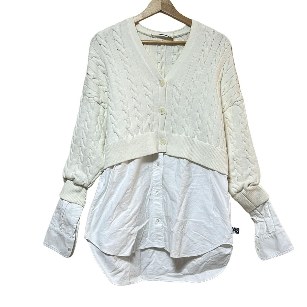 アレキサンダーワン Alexander Wang カーディガン 長袖 ホワイト ALEXANDER WANG(アレキサンダーワン) カーディガン サイズXS