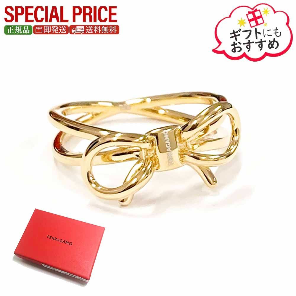 新品 FERRAGAMO フェラガモ 76 0952 リボン リング 指輪 レディース