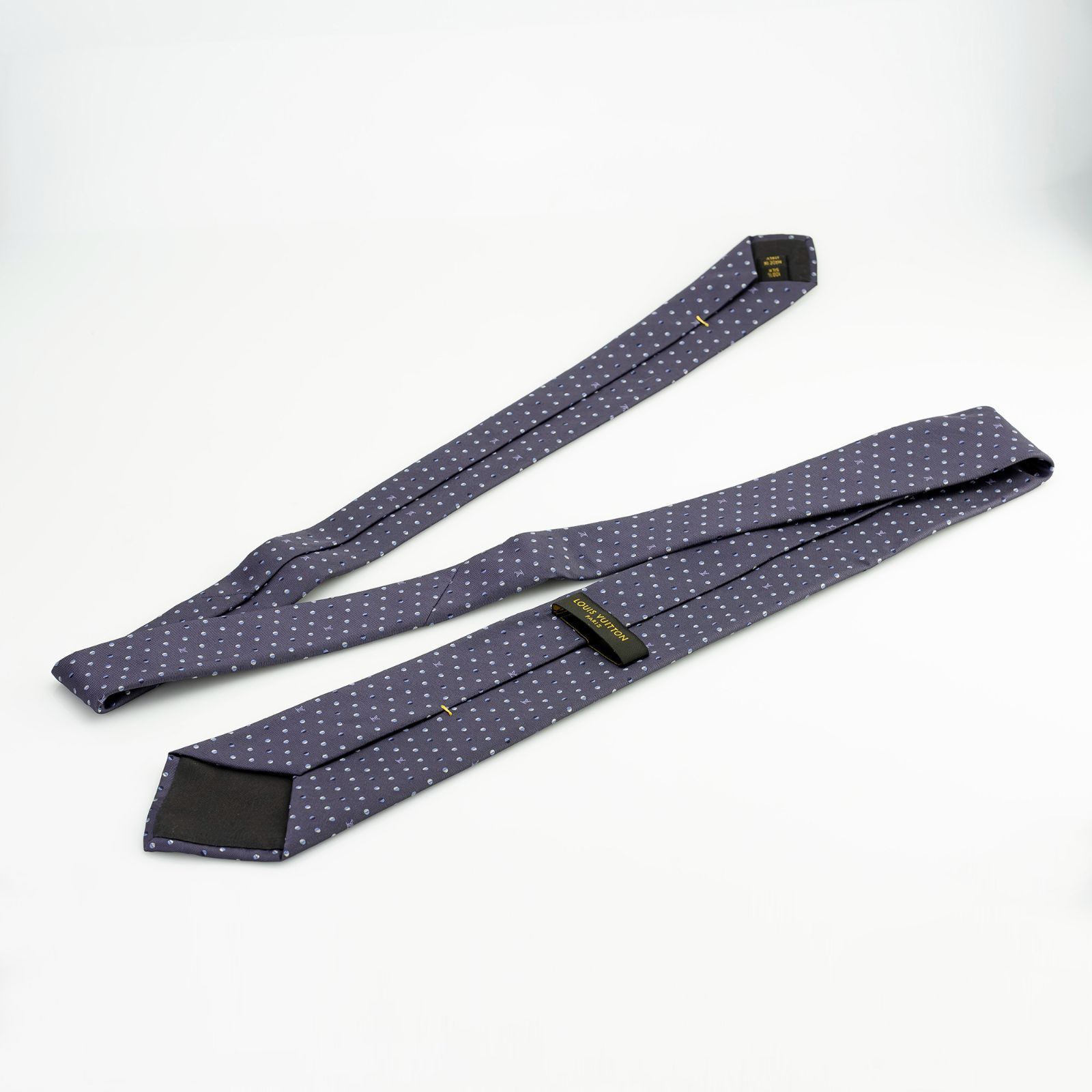 ルイヴィトン LOUIS VUITTON ネクタイ ドット柄 パープル系 モノグラム