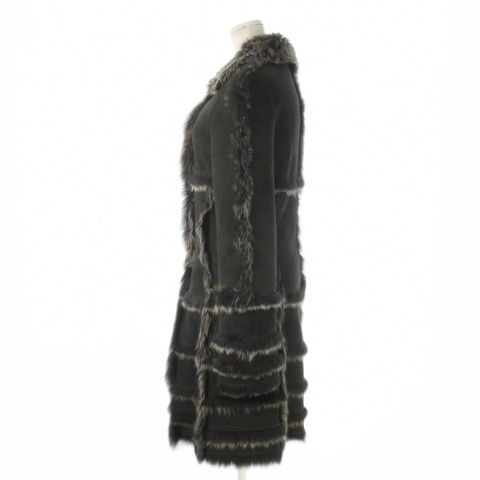 カールドノヒュー KARL DONOGHUE ムートンコート ファー スエード 切替