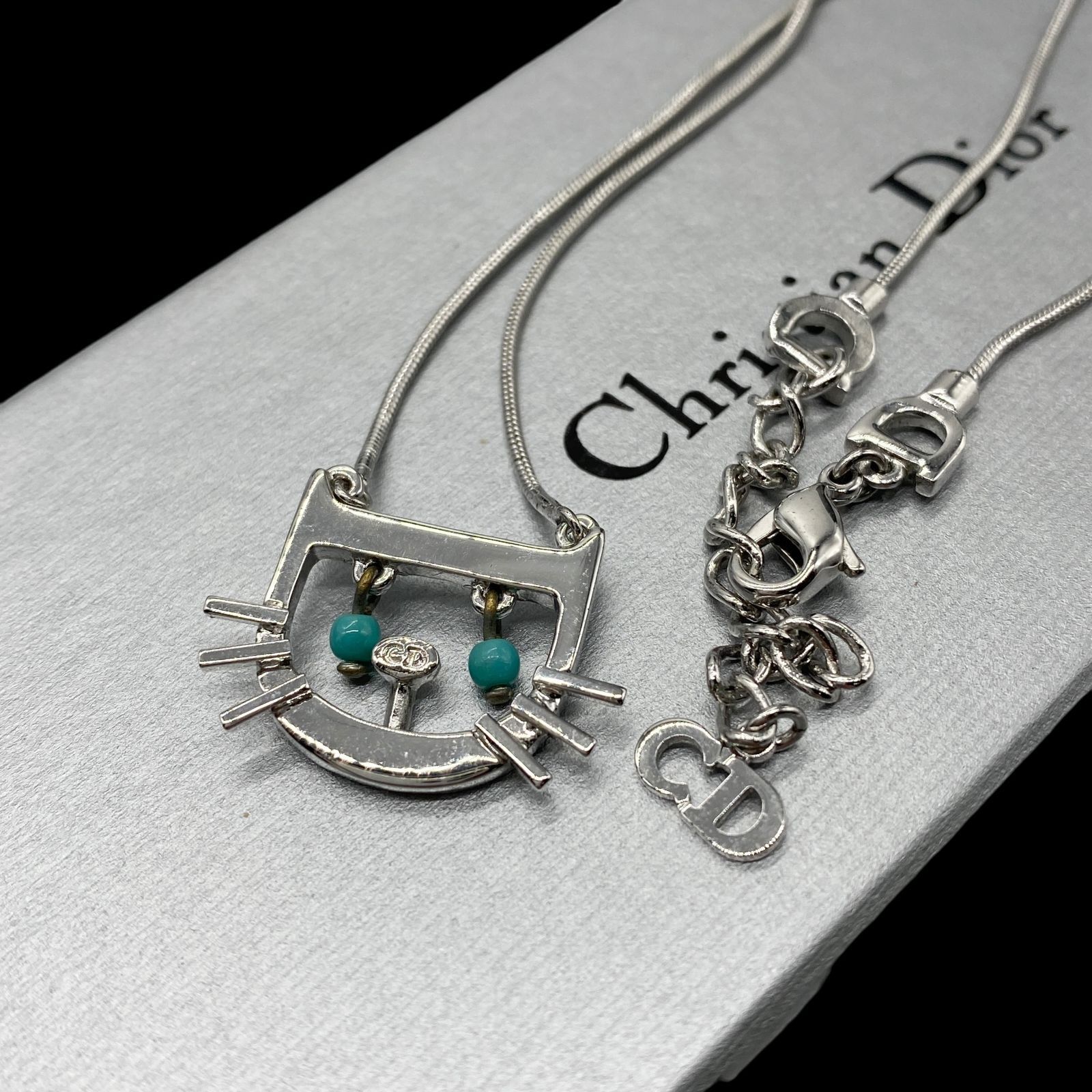 良品 Christian Dior クリスチャン ディオール 猫 ねこモチーフ