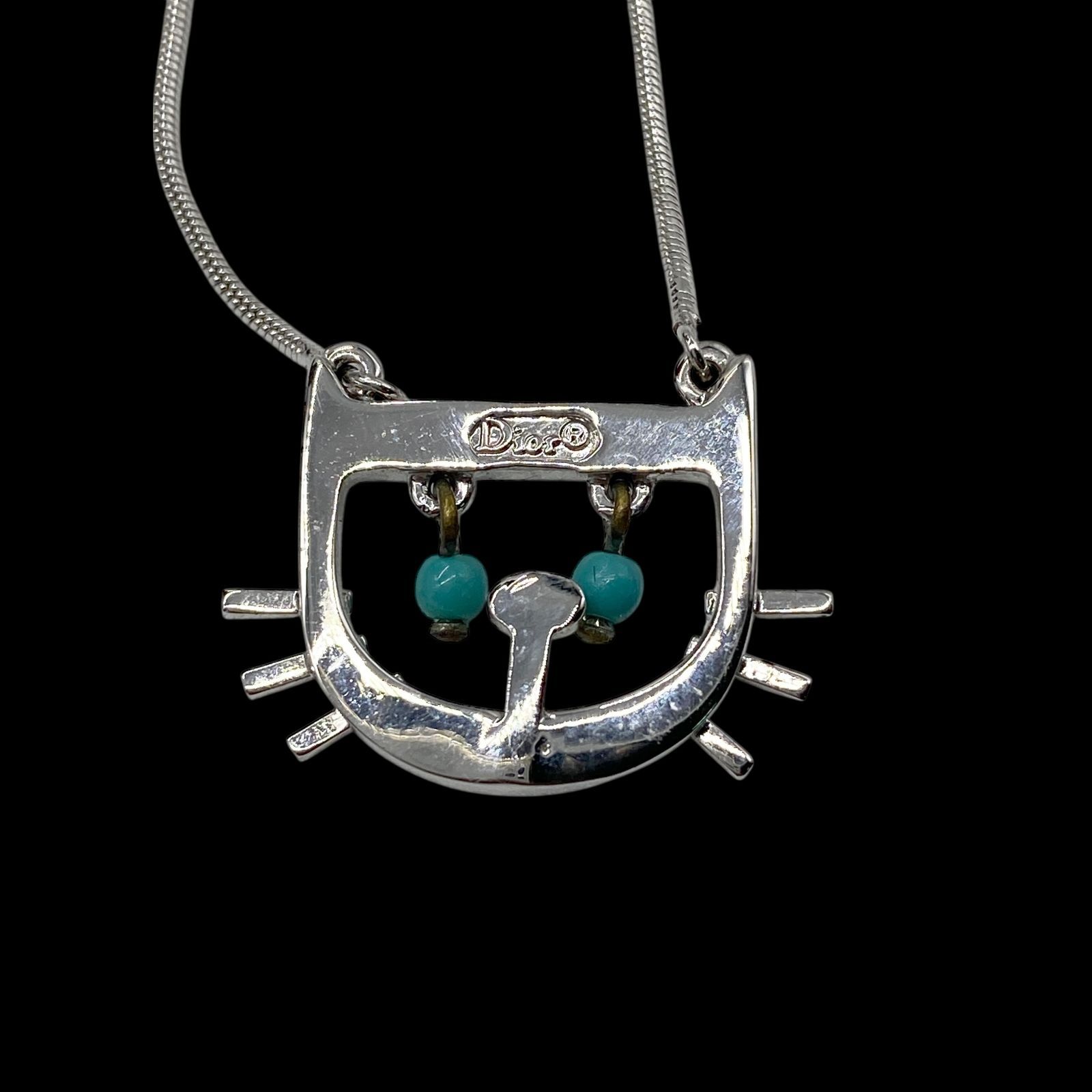 良品 Christian Dior クリスチャン ディオール 猫 ねこモチーフ