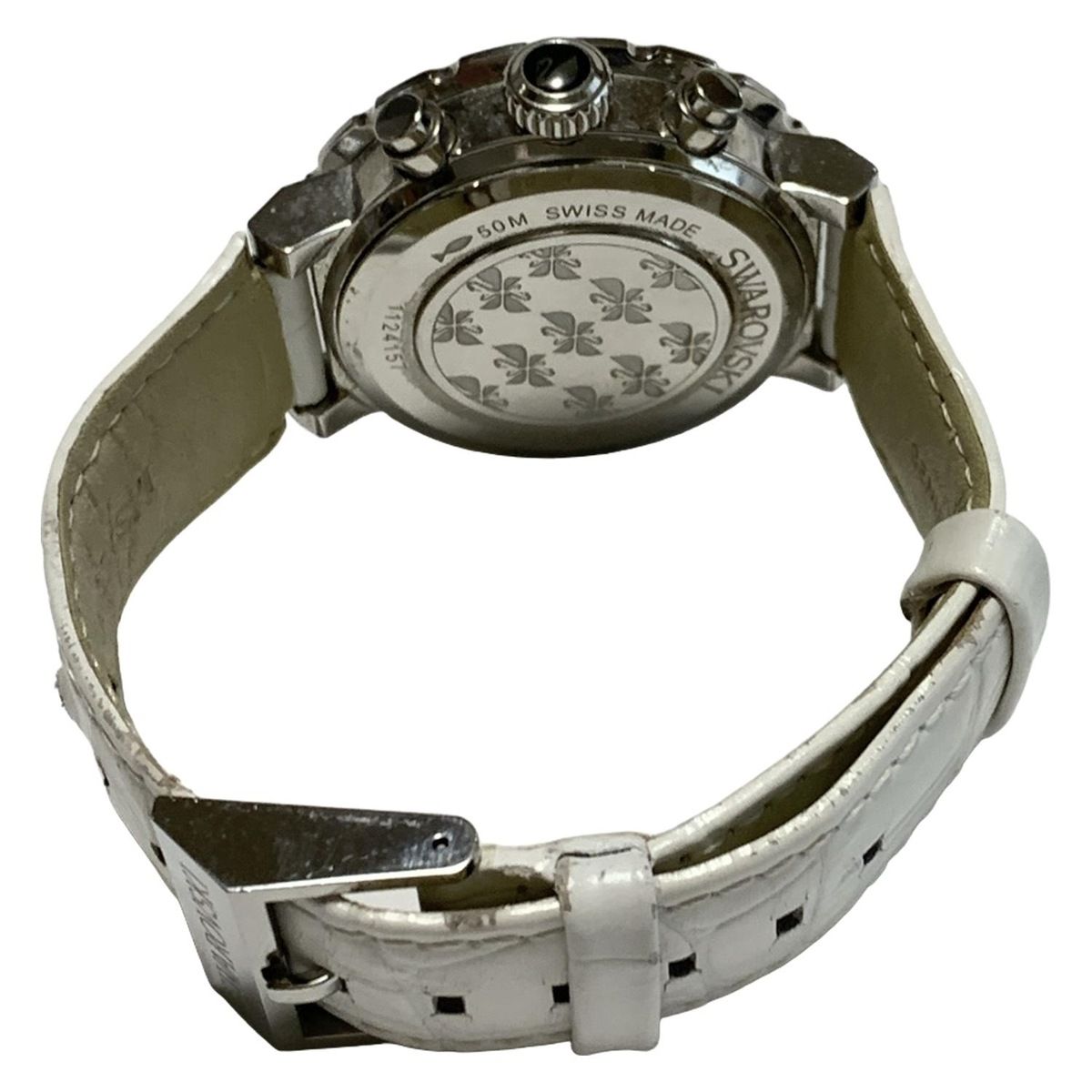 SWAROVSKI スワロフスキー 腕時計 クロノグラフ シルバー ホワイト 楽天市場】【中古】【ウォッチ】SWAROVSKI スワロフスキー クロノ