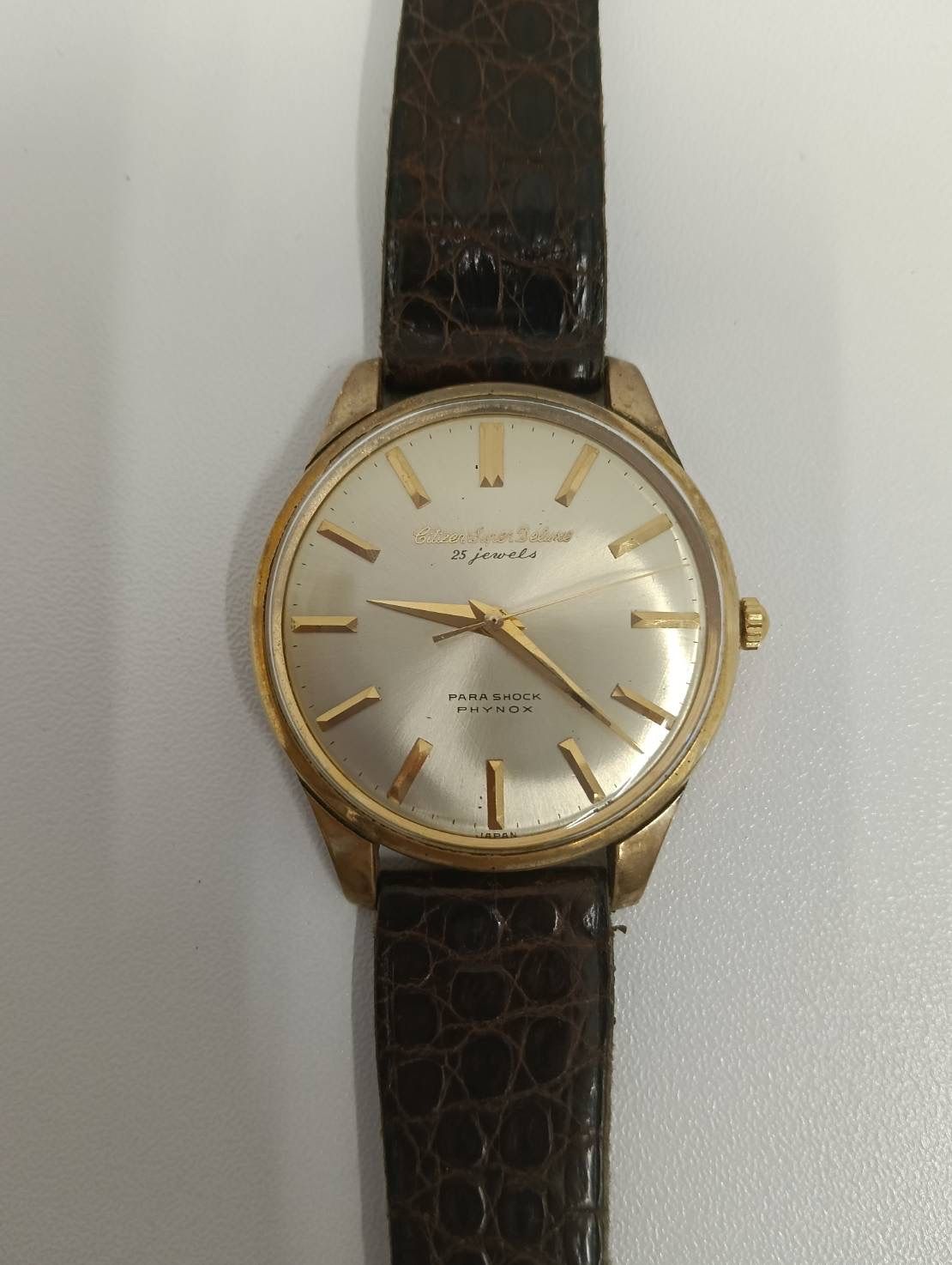 1円 稼動 シチズン スーパーデラックス 手巻き 25石 シルバー文字盤