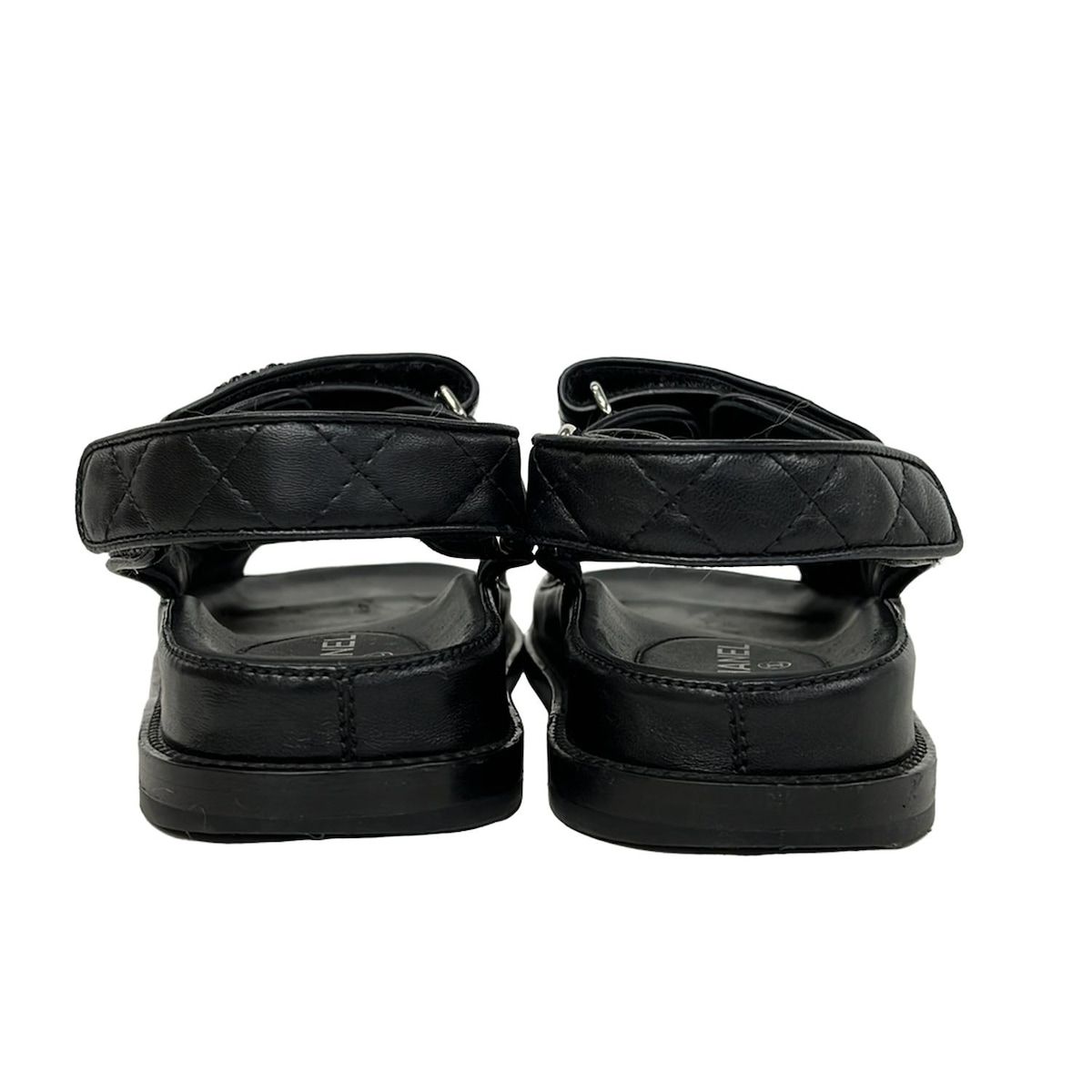 CHANEL(シャネル) サンダル 35 C レディース - G31848 黒 マトラッセ