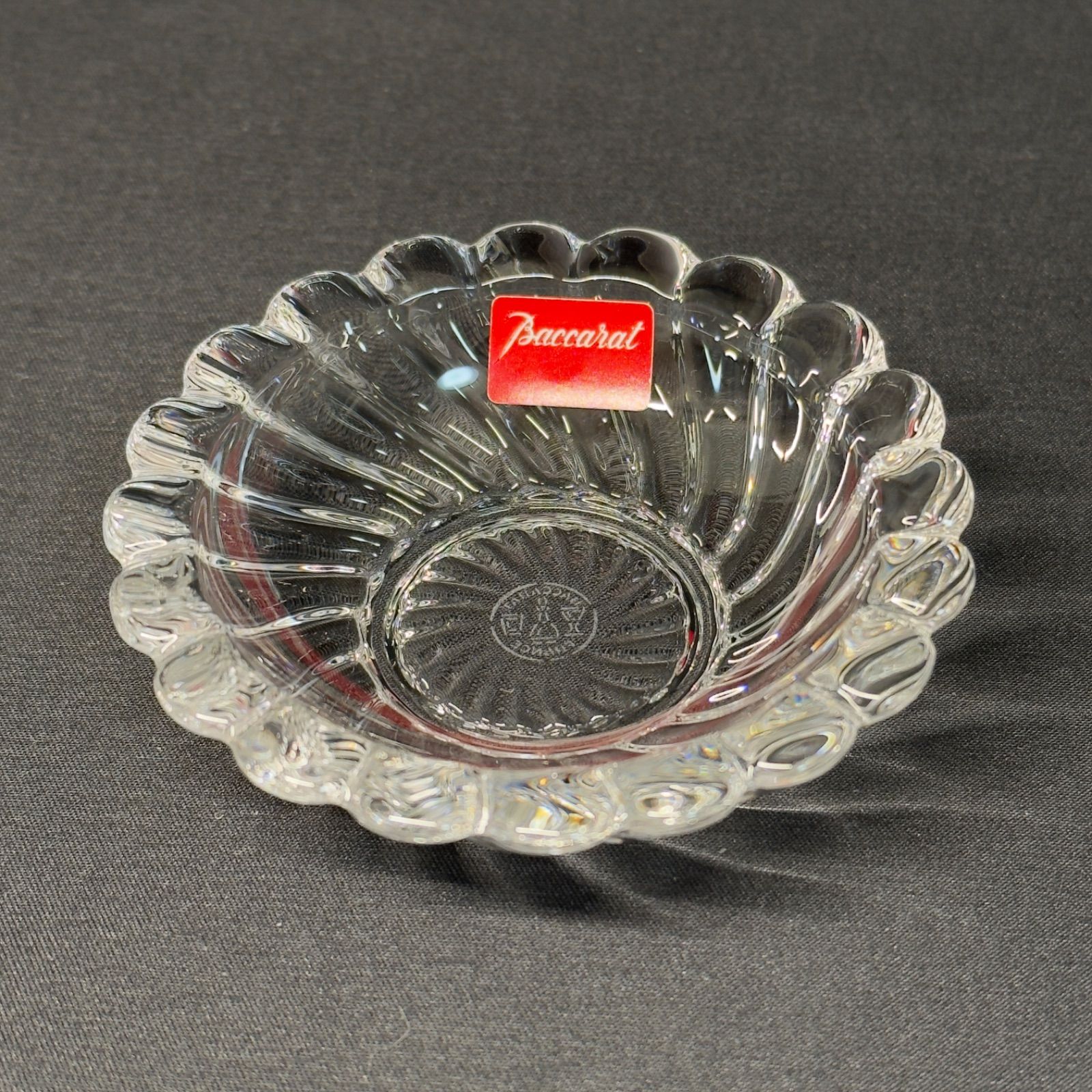 F056 Baccarat ボリュート アッシュトレイ バカラ トレイ クリスタル