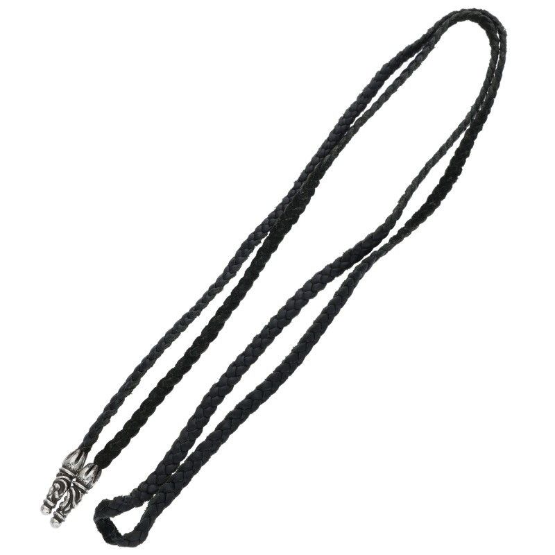 クロムハーツ LEATHER BRAID/スクロールレザーブレード シルバー