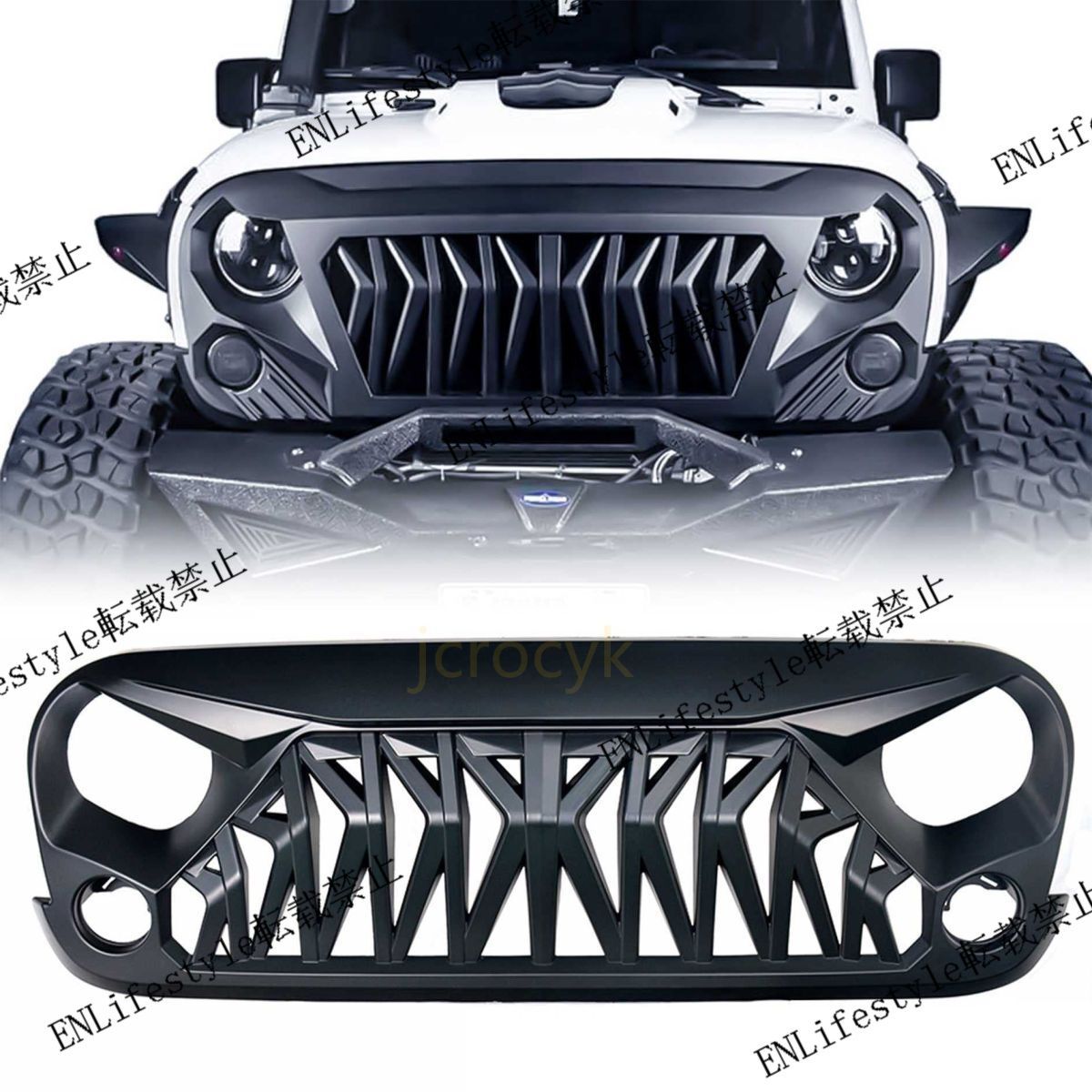Jeep JKラングラーフロントバンパー メッシュグリル付き ブラック GI Jeep JKラングラーフロントバンパー メッシュグリル付き ブラック GI