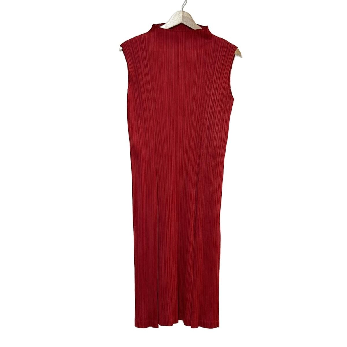 PLEATS PLEASE(プリーツプリーズ) ワンピース レディース - レッド