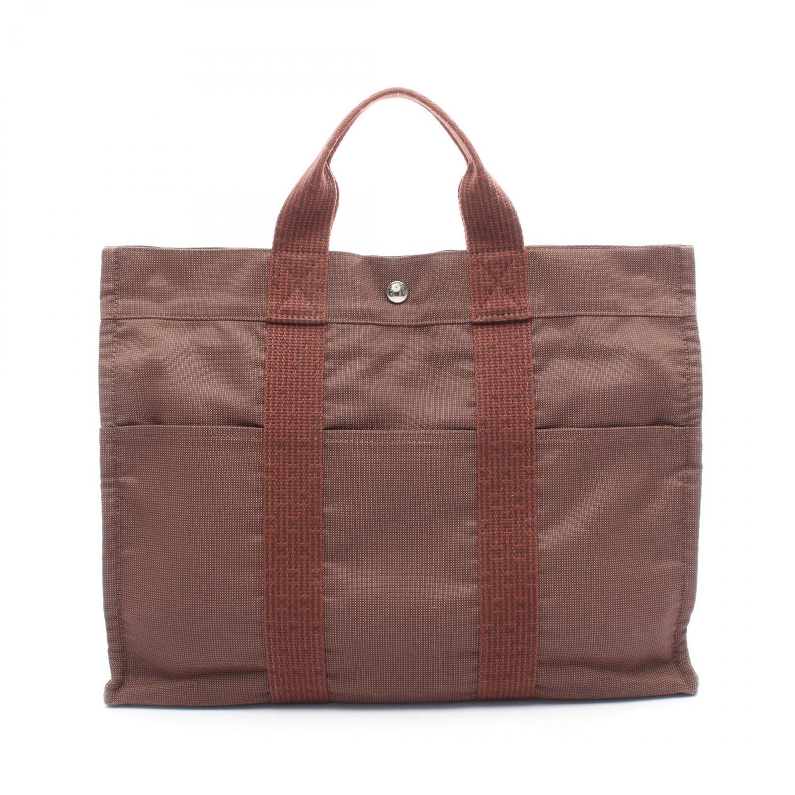 エルメス HERMES トートバッグ エールラインMM ブラウン キャンバス