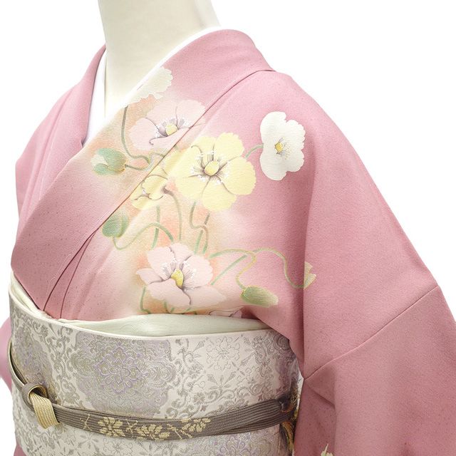 新古品】 訪問着 着物 未使用 正絹 袷 菅有鬼一 東京友禅作家 落款 手
