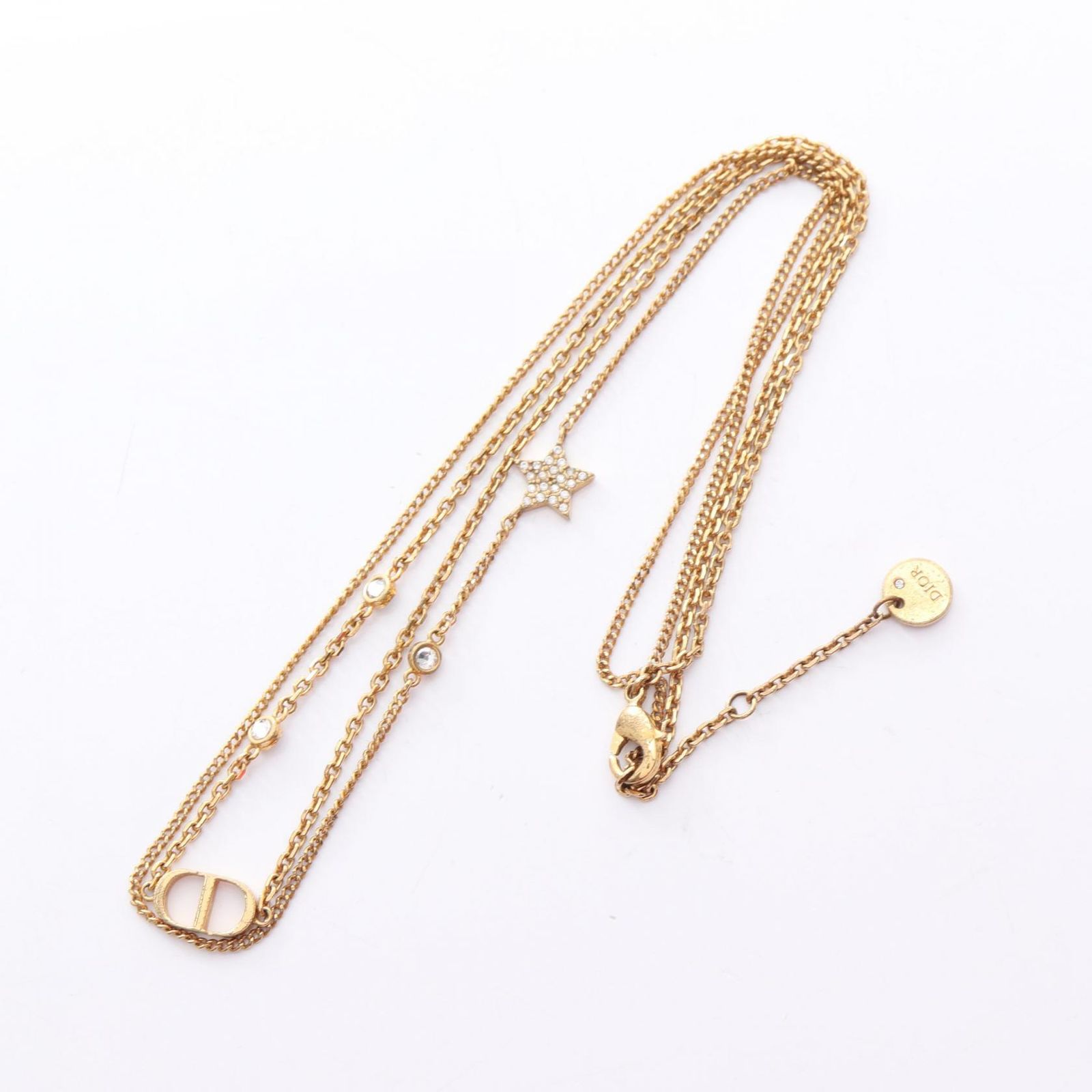 ディオール Dior ネックレス CDロゴ スター GP（ゴールドメッキ