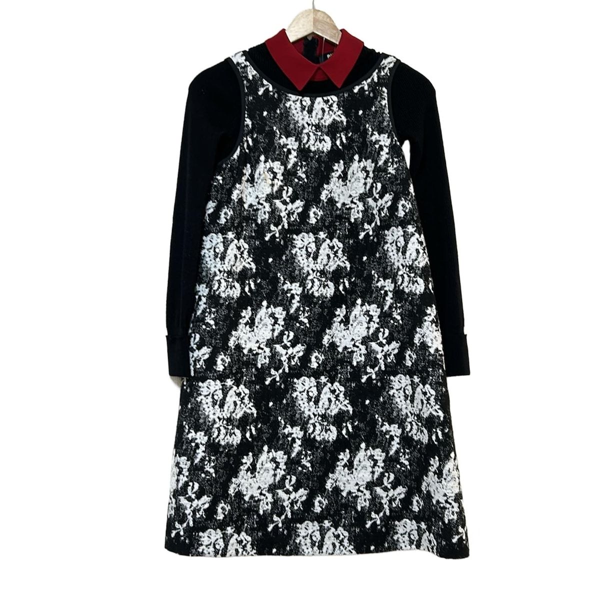 PAULEKA(ポールカ) ワンピース サイズ36 S レディース - 黒×白×レッド