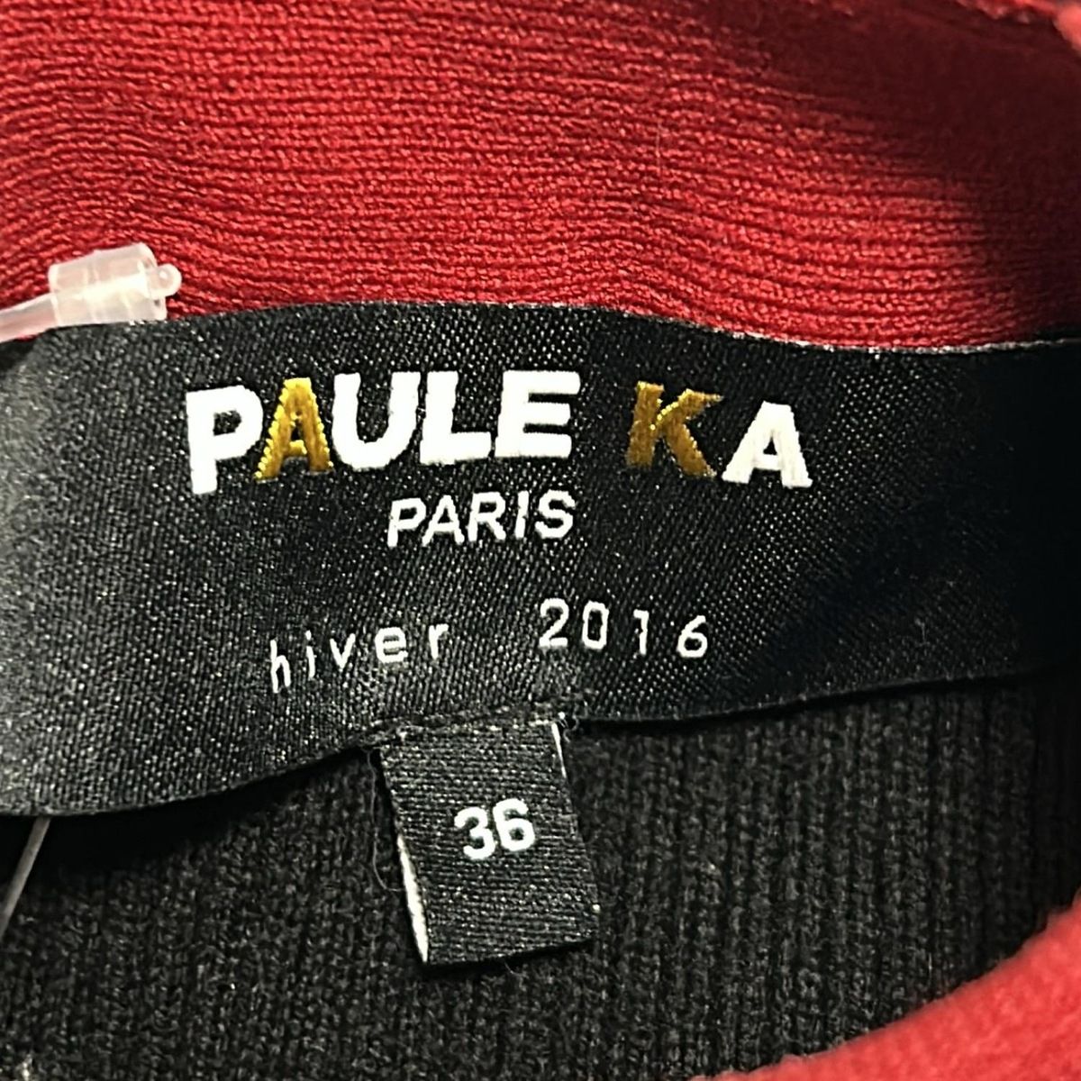 新品未使用　ポールカ　ワンピース　PAULE KA　36サイズ PAULE KA ポールカ ひざ丈ワンピース SIZE:36(S) 絹100% - メルカリ
