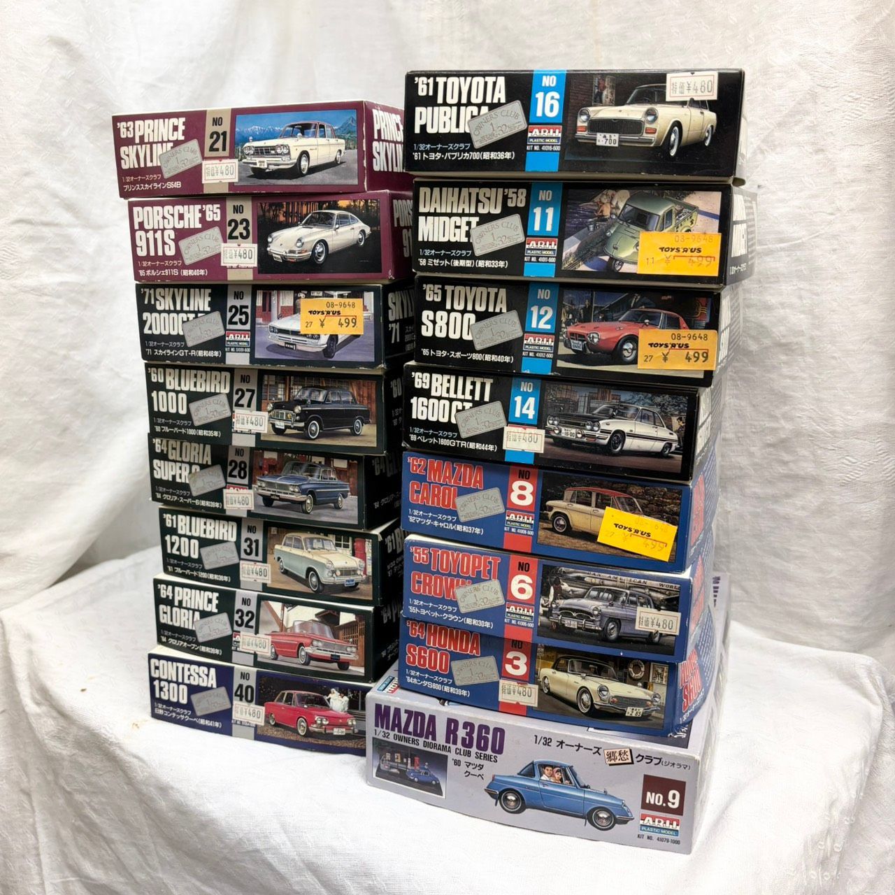 303 1/32 オーナーズクラブ プラモデル 旧車 昭和レトロ 国産車 セット