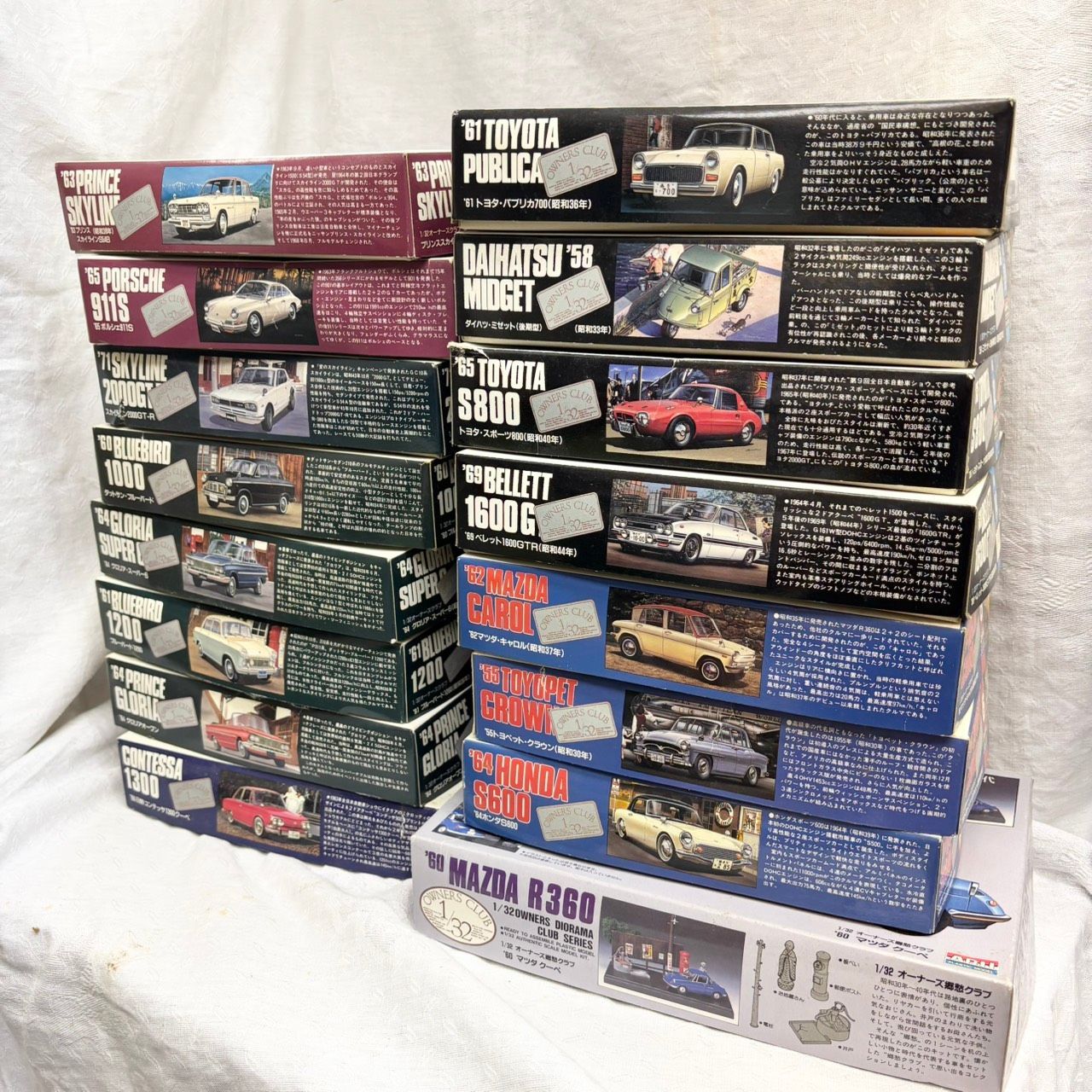 303 1/32 オーナーズクラブ プラモデル 旧車 昭和レトロ 国産車 セット
