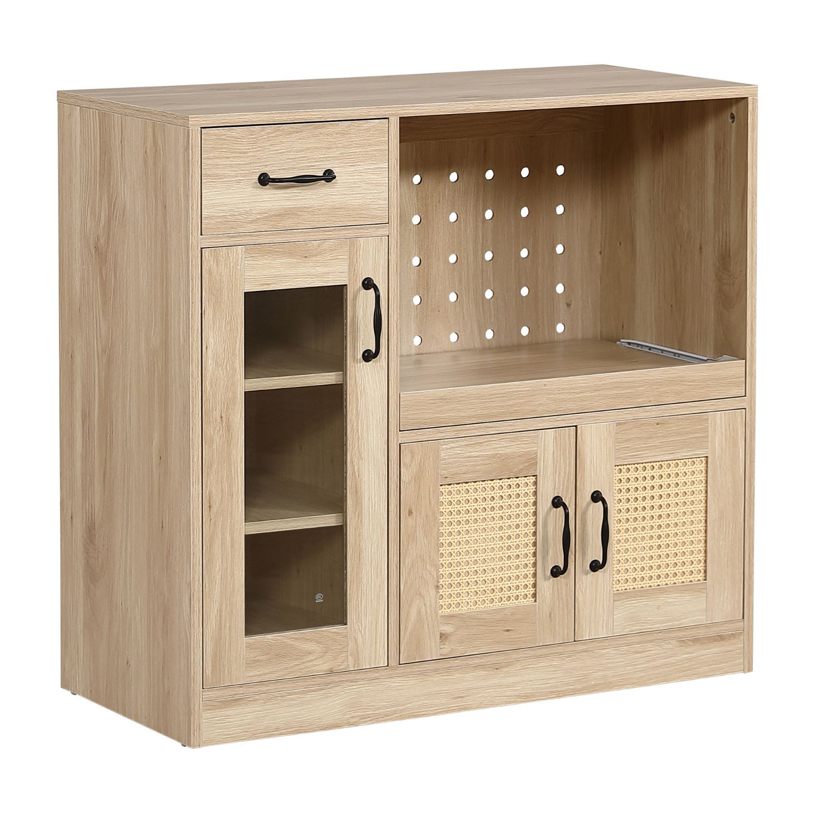 キッチンカウンター レンジ台 食器棚 引き出し付き 扉付き 大容量で