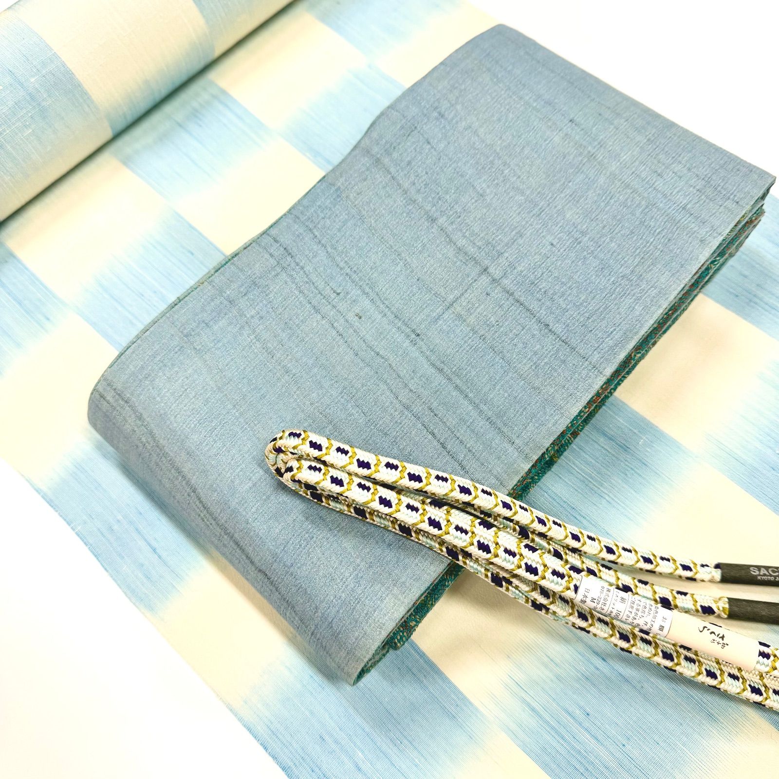タッサーシルク 半幅帯 「凛」 カンタ刺し 0301 - メルカリ