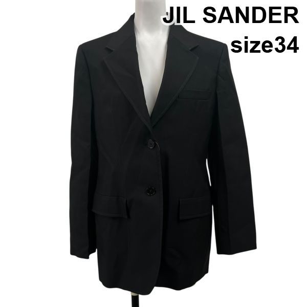 □ ジルサンダー JIL SANDER テーラードジャケット アウター 長袖 黒