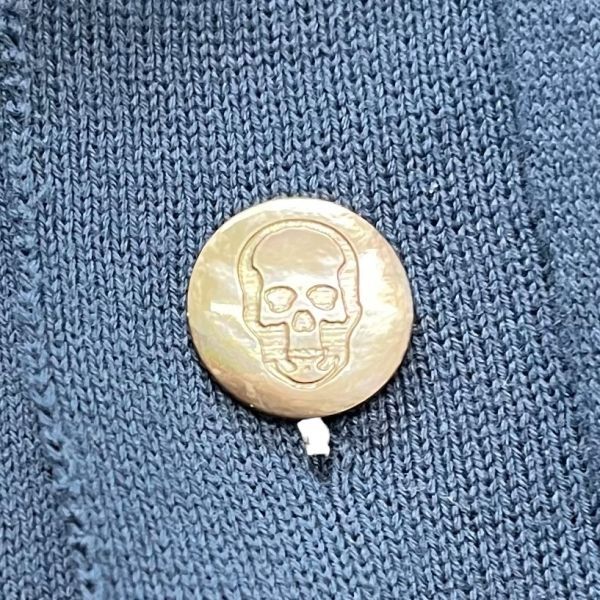 ルシアンペラフィネ Lucien pellat-finet カーディガン スカル ブルー