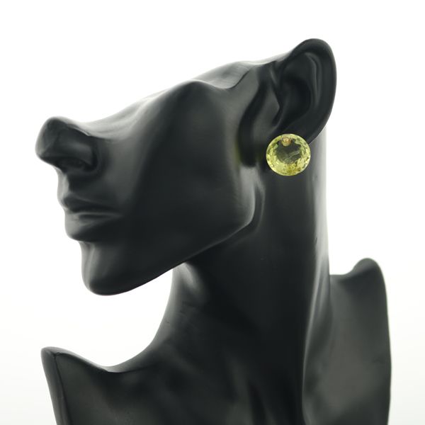 マリーエレーヌドゥタイヤック ピアス レモンクォーツ イエロー