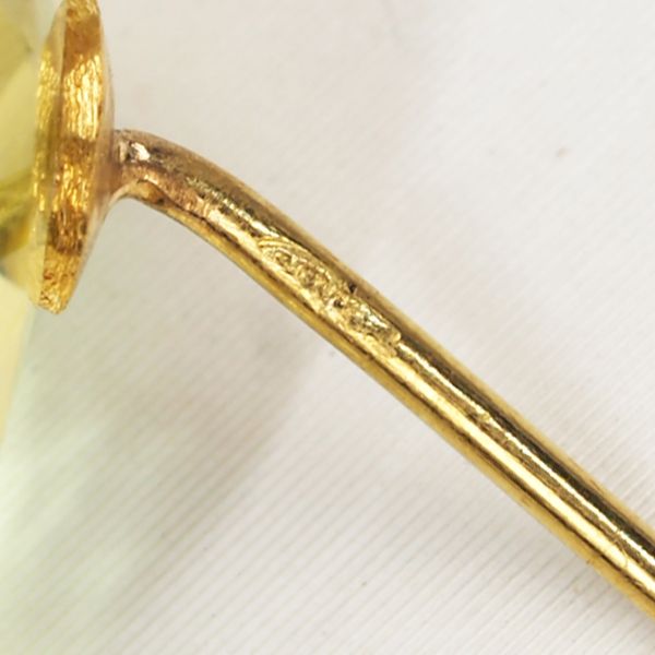 マリーエレーヌドゥタイヤック　レモンクォーツ　　ツァボライト　ピアス レモンクォーツ スモール 