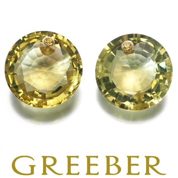 マリーエレーヌドゥタイヤック ピアス レモンクォーツ イエロー