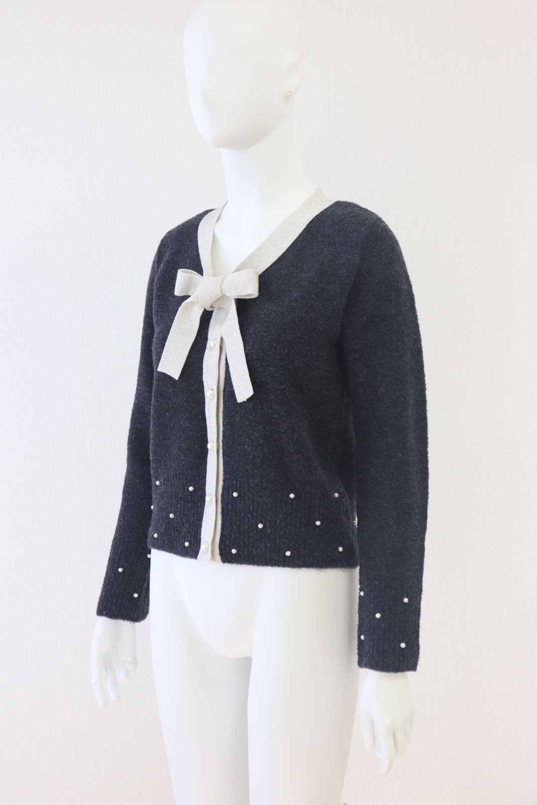 【極美品✨】ルネ　カーディガン　パール　リボン　2021年　38 極美品✨】ルネ カーディガン パール リボン 2021年 38 - メルカリ