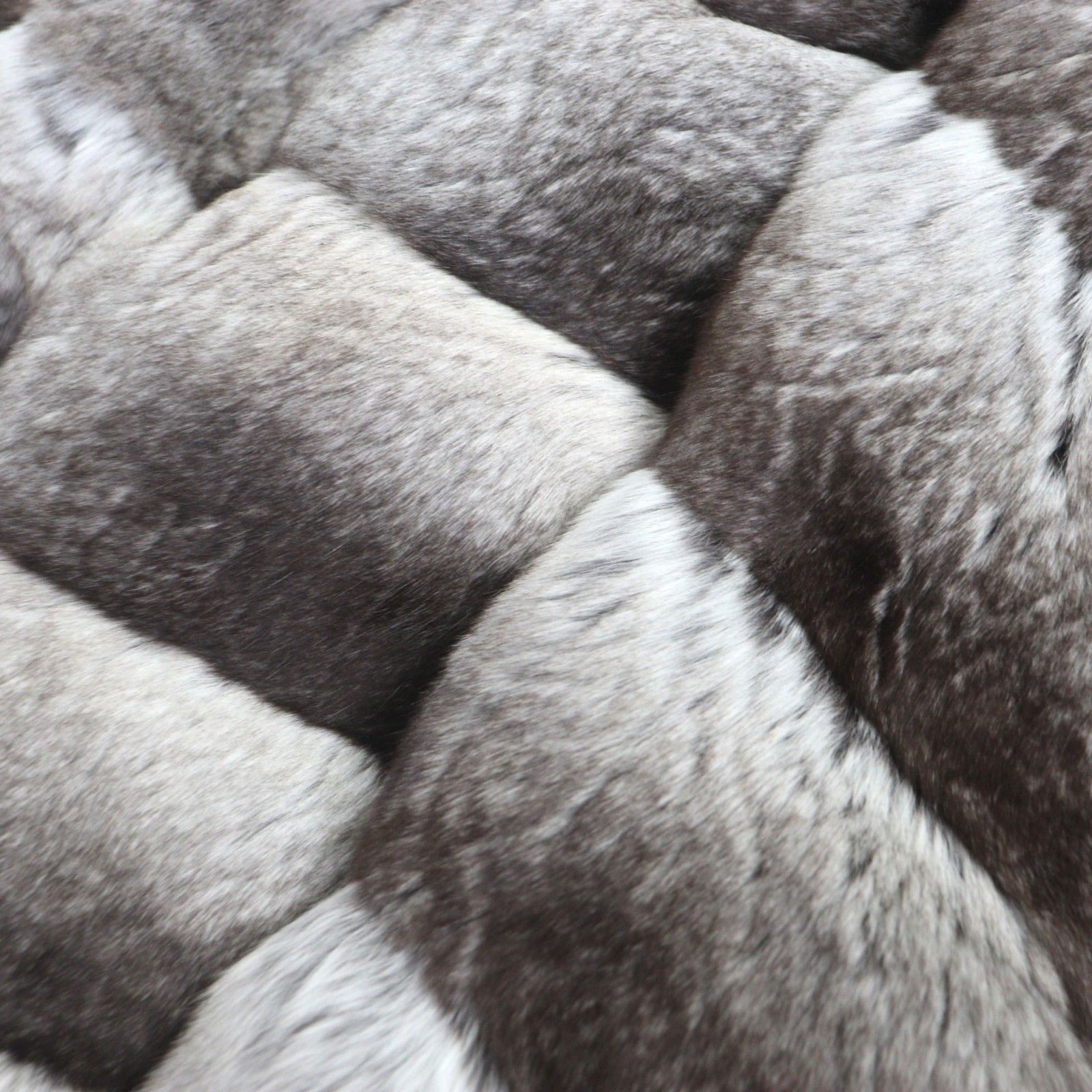 ◆チンチラ 本毛皮 ロングコート グレー系 ドンドン見直し】人気▽チンチラ CHINCHILLA 本毛皮ロングコートコート