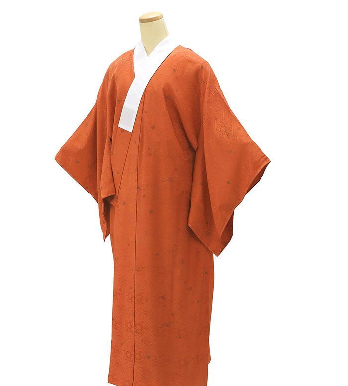 長襦袢 未着用 正絹 糸巻 身丈130cm 裄丈68.5cm ゆったり 大きい 未