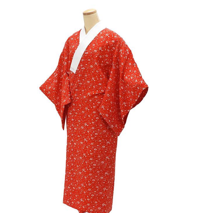 長襦袢 未着用 正絹 吹き寄せ 身丈125cm 裄丈63cm 袷せ 未使用 新古品