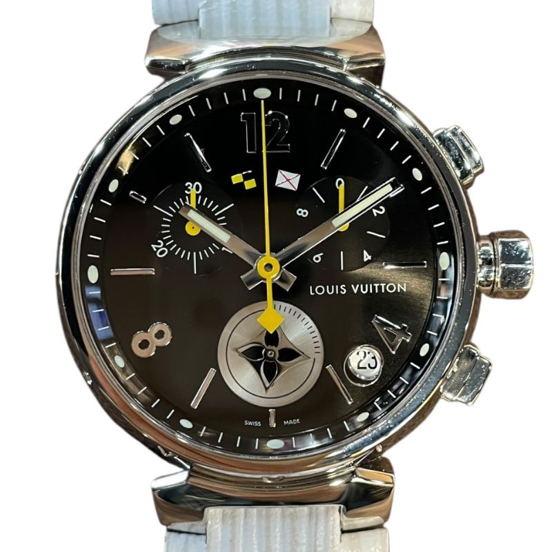 ルイ・ヴィトン LOUIS VUITTON タンブール クロノグラフ ラブリー