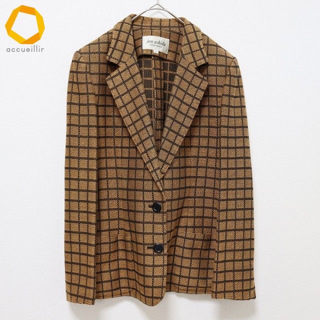 ジュンアシダ junashida ジャケット テーラード チェック レディース