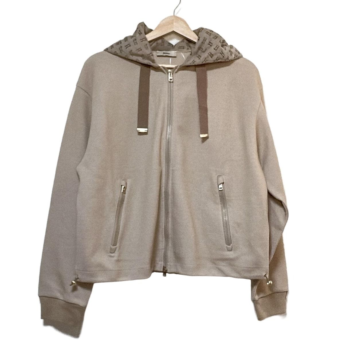 HERNO(ヘルノ) パーカー サイズ42 M レディース - ベージュ×ダーク