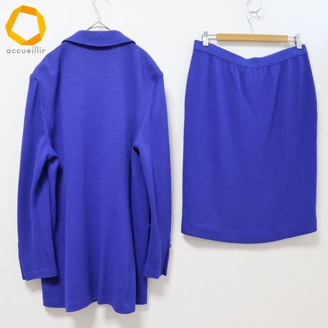 セントジョン ST.JOHN USA製 セットアップ スカートスーツ ニット 金釦