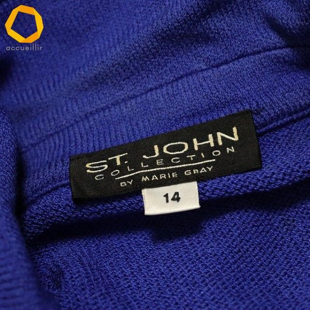 セントジョン ST.JOHN USA製 セットアップ スカートスーツ ニット 金釦