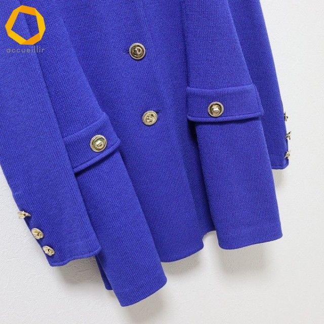 セントジョン★濃紺★3点セットアップ★薄手ニット★スカート/パンツスーツ★L相当 セントジョン☆濃紺☆3点セットアップ☆薄手ニット☆スカート/パンツ