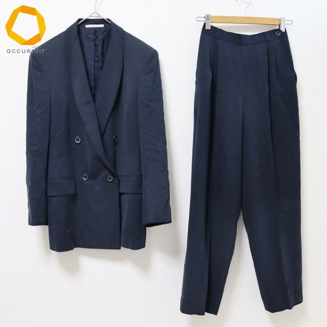 新品未使用タグ付✨　現行　Aquascutum　シルク　セットアップ　ブルー　M Aquascutum（アクアスキュータム） レディース セットアップ サイズ8