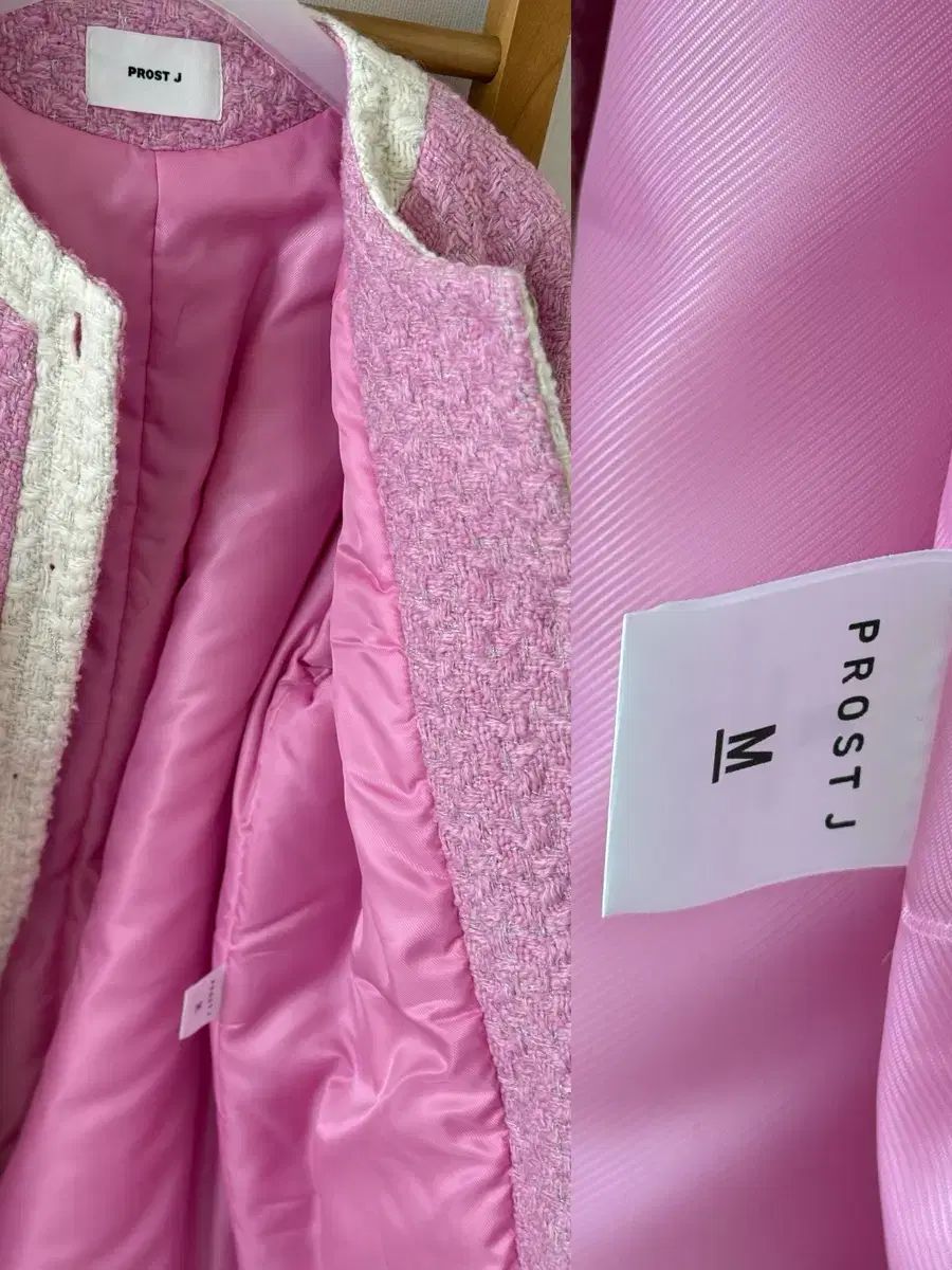 節約 PROST J エデン ツイード キルティングアウター M - ピンク