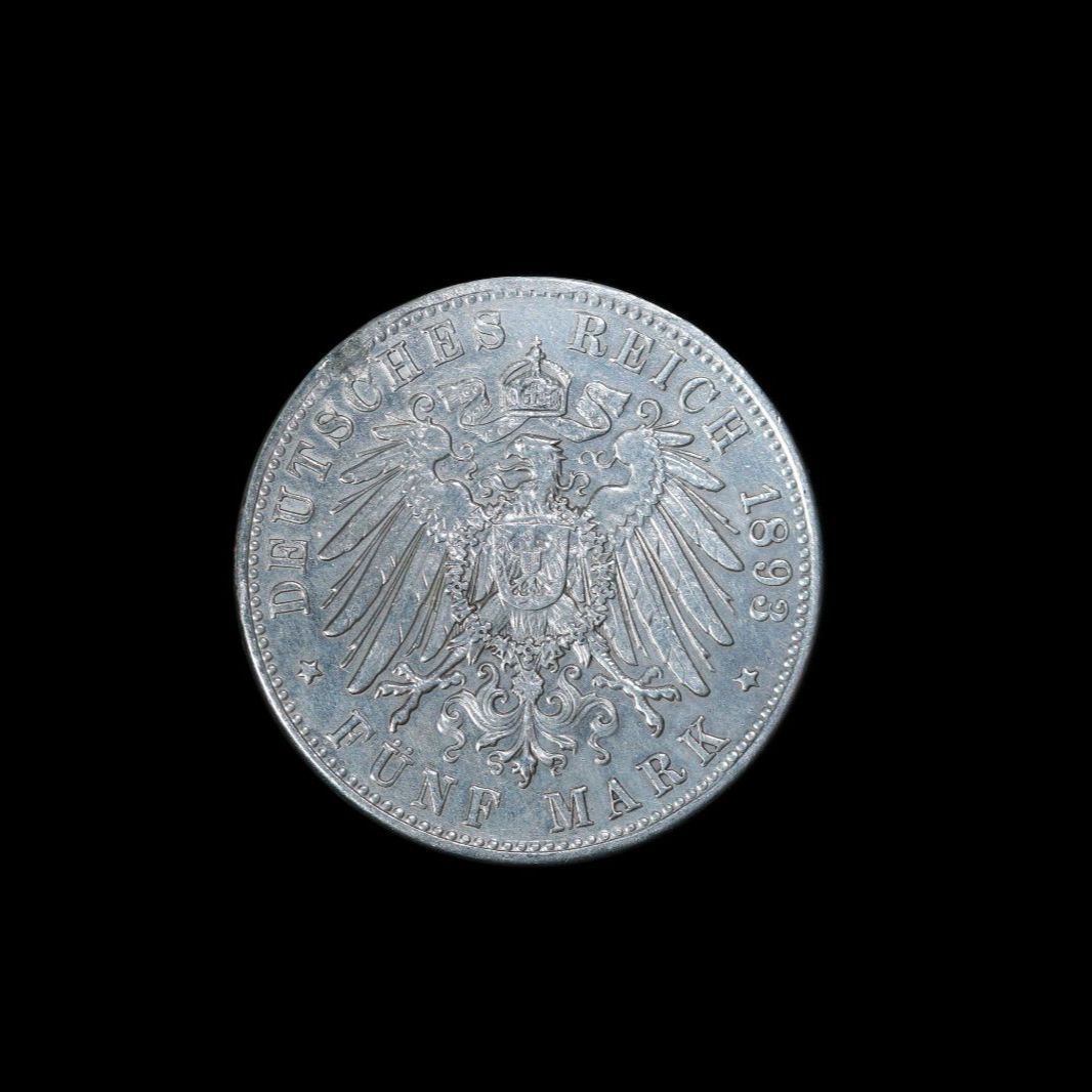 GERMANY ドイツ ハンブルク自由ハンザ都市（1324-1922）5マルク 1893