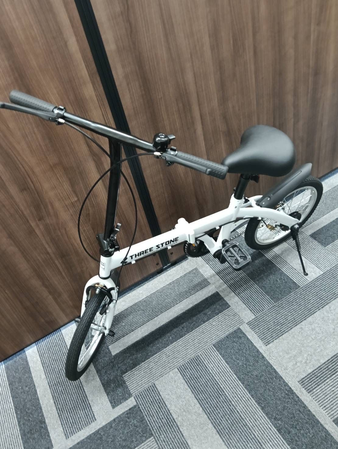 中古品】AIJYU CYCLE 折りたたみ自転車 16インチ ホワイト 現状品