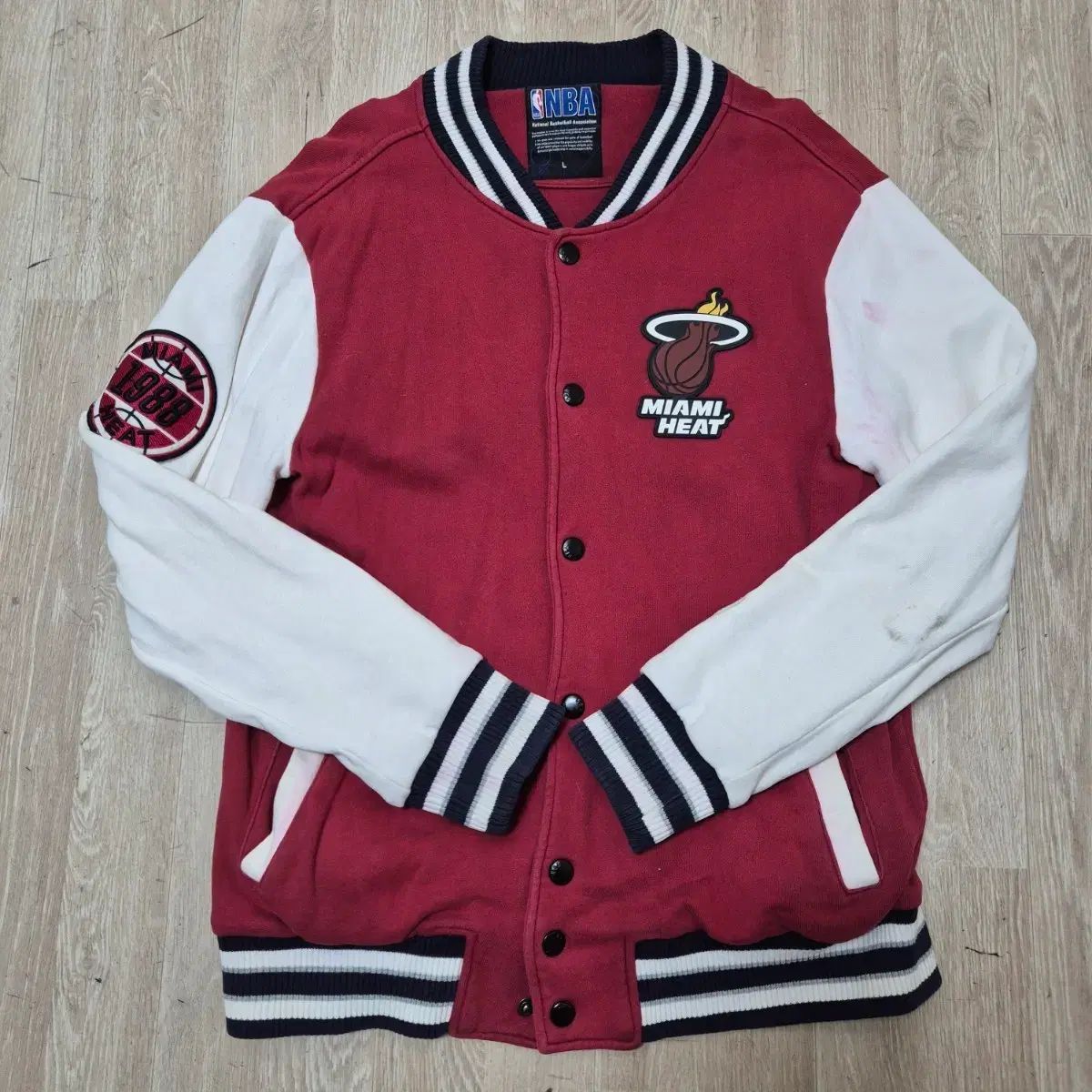 NBA マイアミ ヒート ワッペン スウェット スタジャン ♡JH DESIGN NBA 
