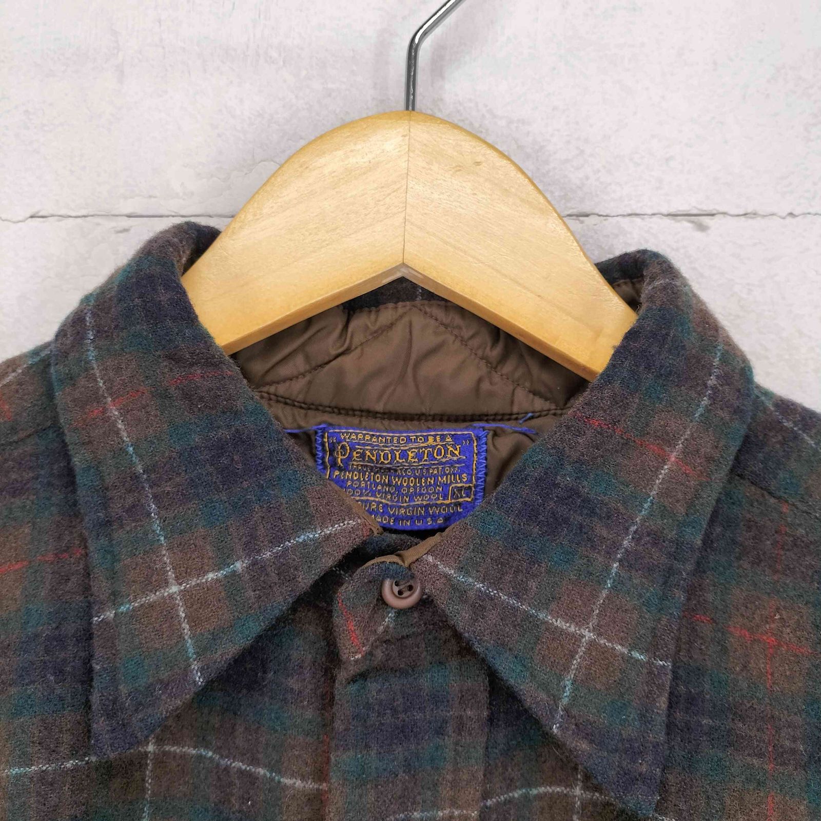 PENDLETON(ペンドルトン) ⁄ 70s⁄襟裏キルティング⁄USA製⁄長袖シャツ⁄M