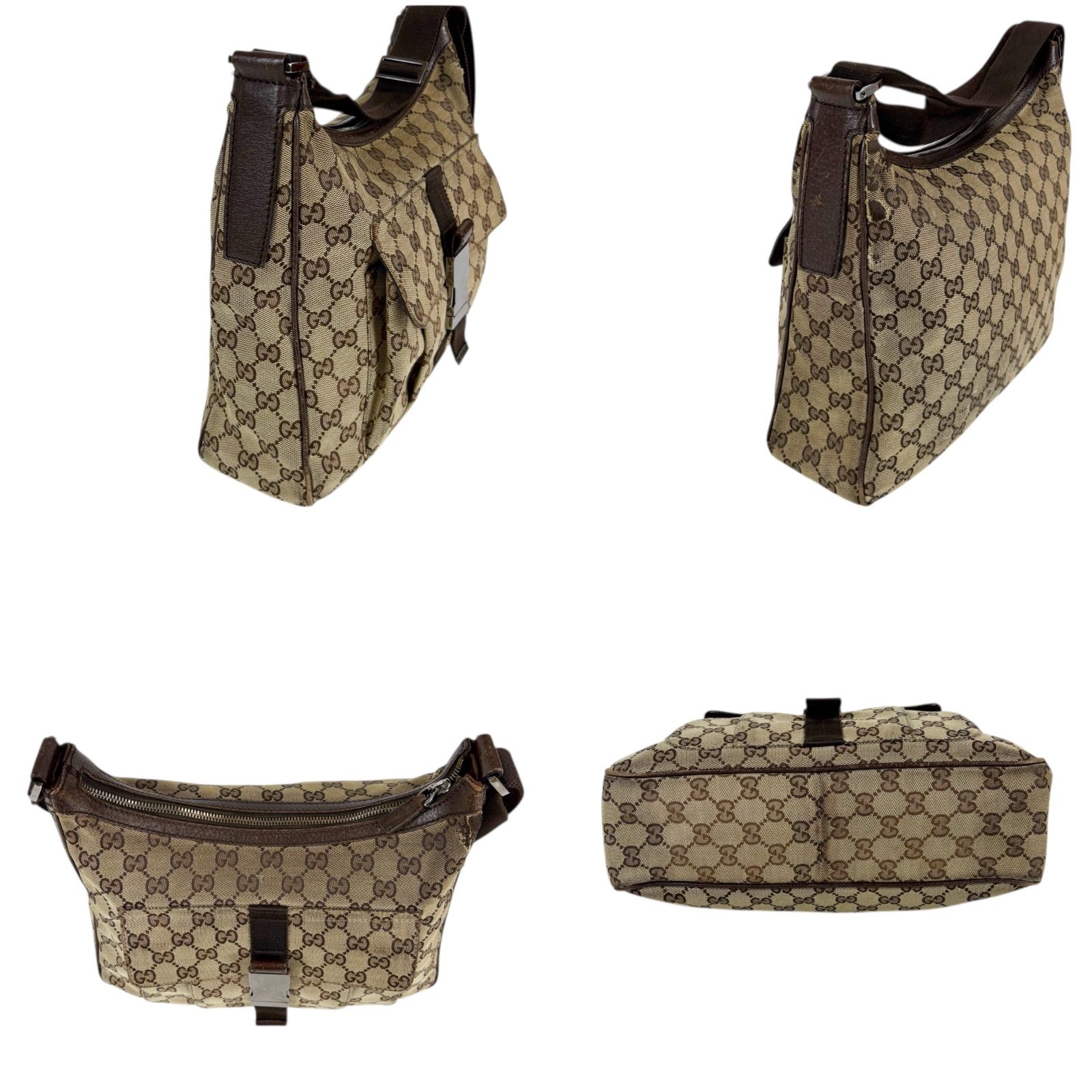 グッチ GUCCI GGキャンバス ワンショルダーバッグ 肩掛け 131211