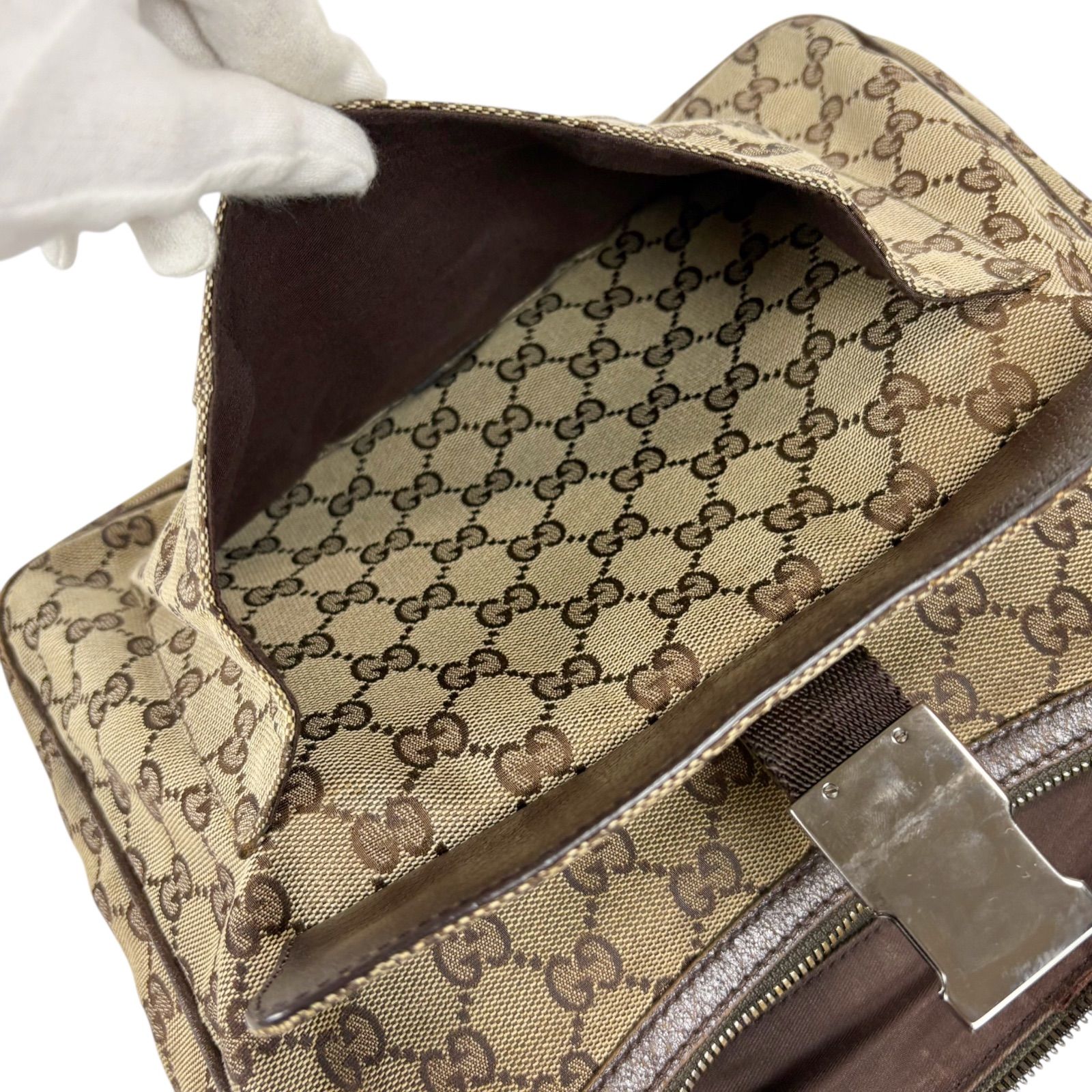 グッチ GUCCI GGキャンバス ワンショルダーバッグ 肩掛け 131211